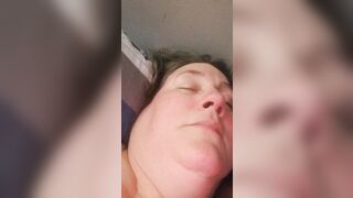 BBW slave orgasm face, groaning and screaming