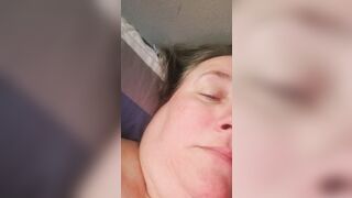 BBW slave orgasm face, groaning and screaming