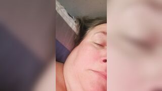 BBW slave orgasm face, groaning and screaming