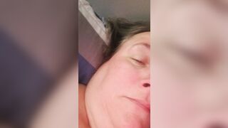 BBW slave orgasm face, groaning and screaming