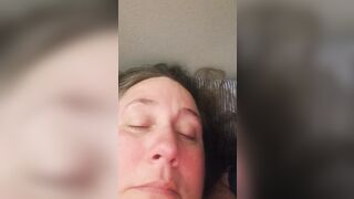 BBW slave orgasm face, groaning and screaming