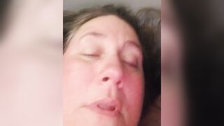 BBW slave orgasm face, groaning and screaming