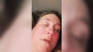 BBW slave orgasm face, groaning and screaming
