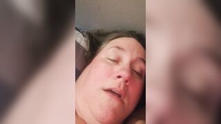 BBW slave orgasm face, groaning and screaming