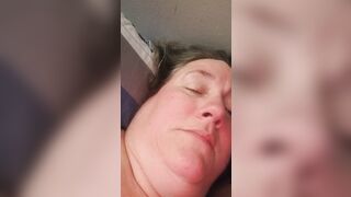 BBW slave orgasm face, groaning and screaming