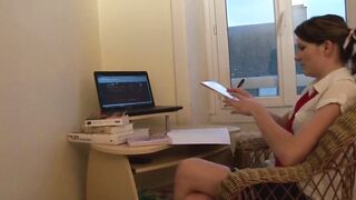 Homemade Anal Lessons For This Dark Haired Teenagers # three