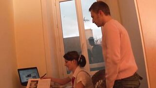 Homemade Anal Lessons For This Dark Haired Teenagers # three