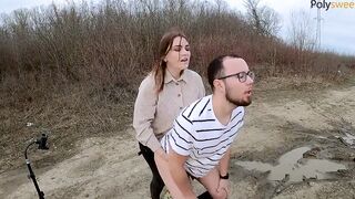 Russian women fed a bro with sperm while pegging him