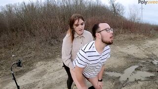 Russian women fed a bro with sperm while pegging him