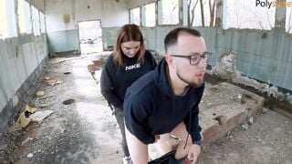 Incredible Sexy sluts nailed her BF on an abandoned vehicle ...