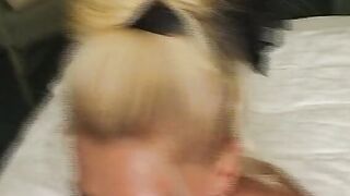 Blonde Cougar plowed first Timer into front of a Camera