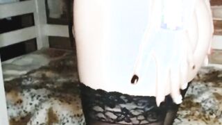 Freaky professor could not resist and nailed herself with sex toy