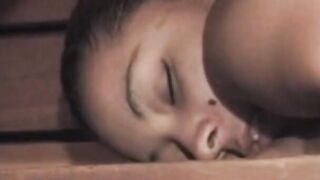 Adorable young lass blows a mean penis inside her bedroom