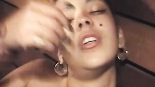 Adorable young lass blows a mean penis inside her bedroom