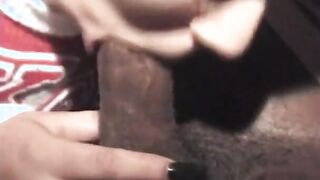 Adorable young lass blows a mean penis inside her bedroom