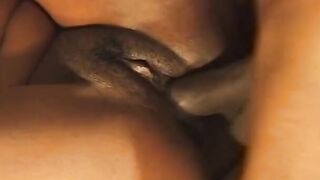 Thick irresistible black bitch ride a ebony dick and creamed