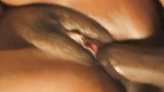 Thick irresistible black bitch ride a ebony dick and creamed
