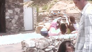 Babe bimbo inside backyard banged! rough