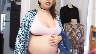 Freaky pregnany with long nipples banged!