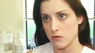 hot cheerleader blowing penis inside kitchen