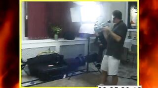 Cutie inside high heels straddles a dick inside vintage video