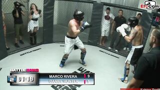 Slender inked blonde with tiny hooters fucks into a boxingring