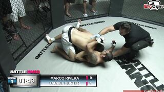 Slender inked blonde with tiny hooters fucks into a boxingring