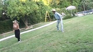 Turned On chunky Cutie with large melons gets her tight cunt