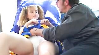 Slutty teenager loses her virginity and riding a penis