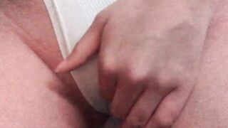 I was trying on panties and I ended up masturbating