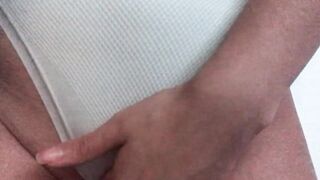 I was trying on panties and I ended up masturbating
