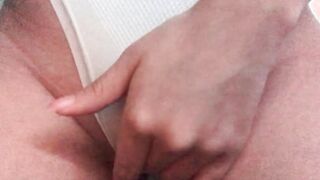 I was trying on panties and I ended up masturbating