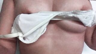 I was trying on panties and I ended up masturbating