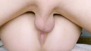 STEP SISTER FUCKING till INSANE SQUIRTING ORGASM - Shaking Female Orgasm with Contractions and Screaming From Fucking with HUGE DICK - Hidden Close Up while Parents Away