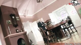 German thin blonde 19 year old business eighteen banged! from the boss