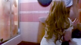 Plumber Fucks Ex-Wife While Hubby Is Inside The Shower