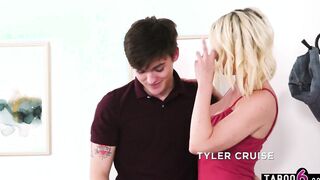 Young stepson get some valueble lessons from new cougar stepmom Kit Mercer