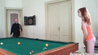 Red Head barely legal fucks gramps penis after head