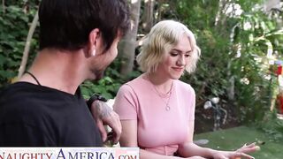 Sexual America - Big Tit rich women Gracie Gates hooks up with bad boy while parents are out