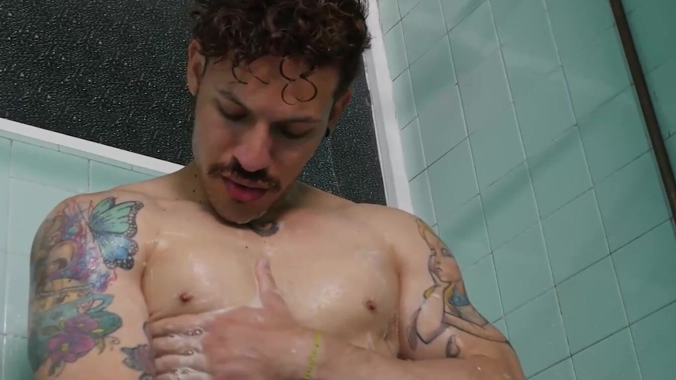 Jocks' Shower Jerk-Off Session - Solo Male Masturbation Jocks' Shower Jerk-Off Session - Solo Male Masturbation
